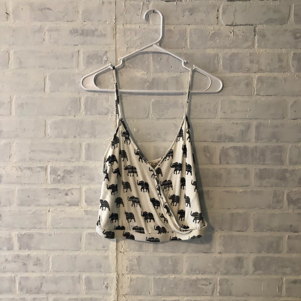 Elephant Print Crop Top